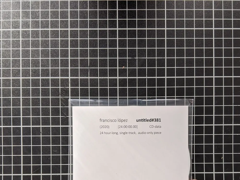 Francisco L&oacute;pez &mdash; untitled#381